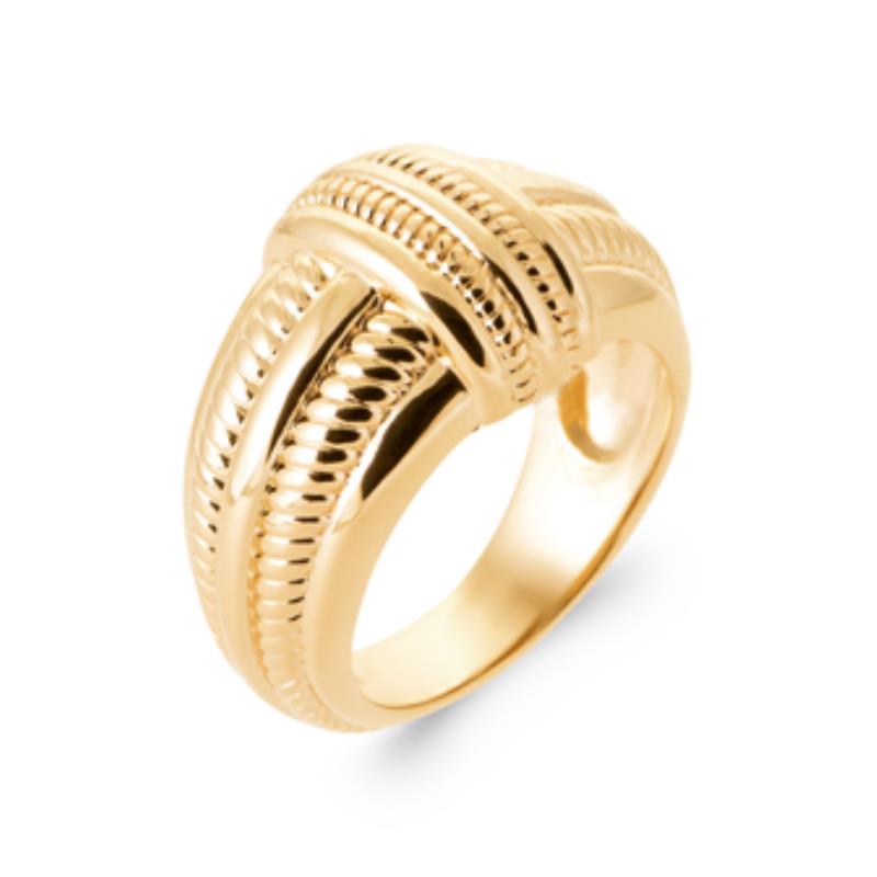 Anello con nodo intrecciato - Placcato in oro | Azuline