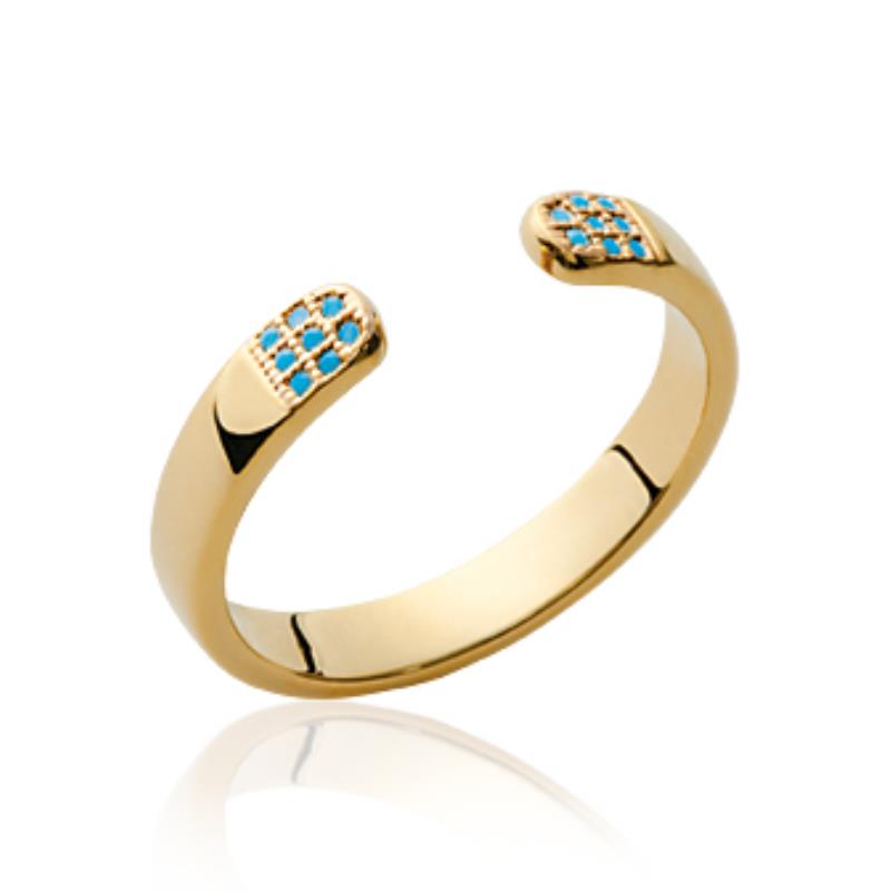 Åpen Pastille Ring – Gullbelagt | Azulin