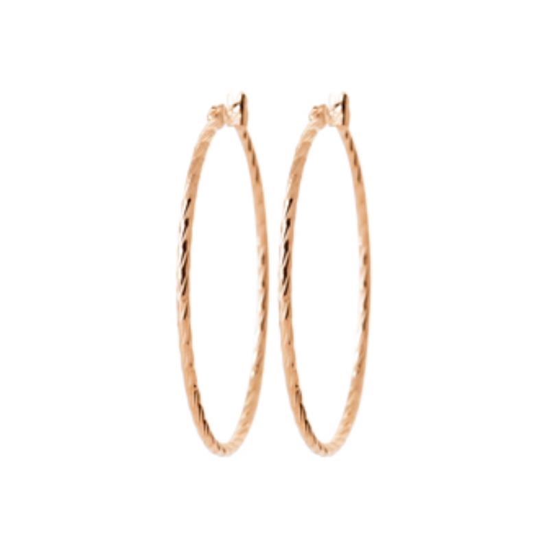 Fine Hammered Hoop Øreringe – Forgyldt | Azulin