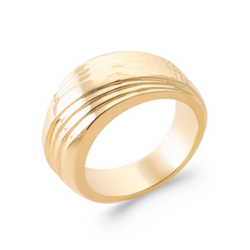 Randig ring – guldpläterad | Azulin