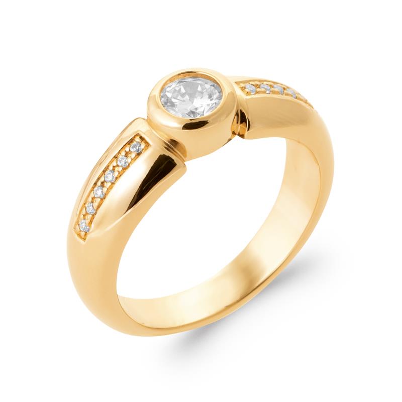 Rund Ring – Guldpläterad | Azulin
