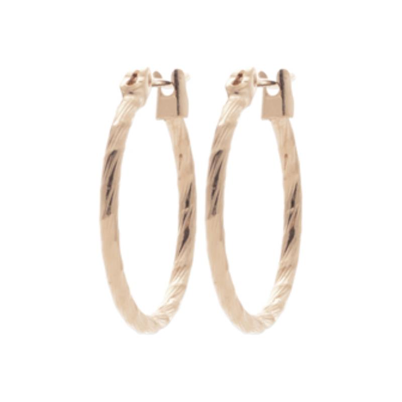 Hammered Hoop Øreringe – Forgyldt | Azulin