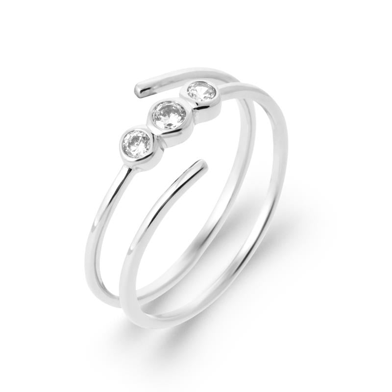 Trio Open Ring – ezüst | Azulin