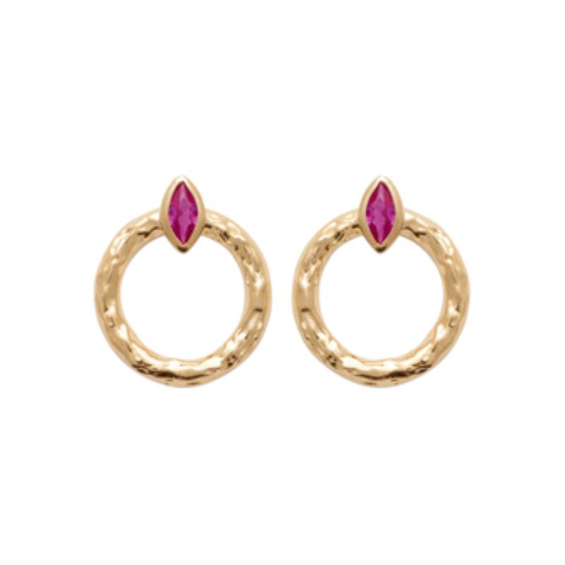Hammered Hoop Øreringe – Forgyldt | Azulin