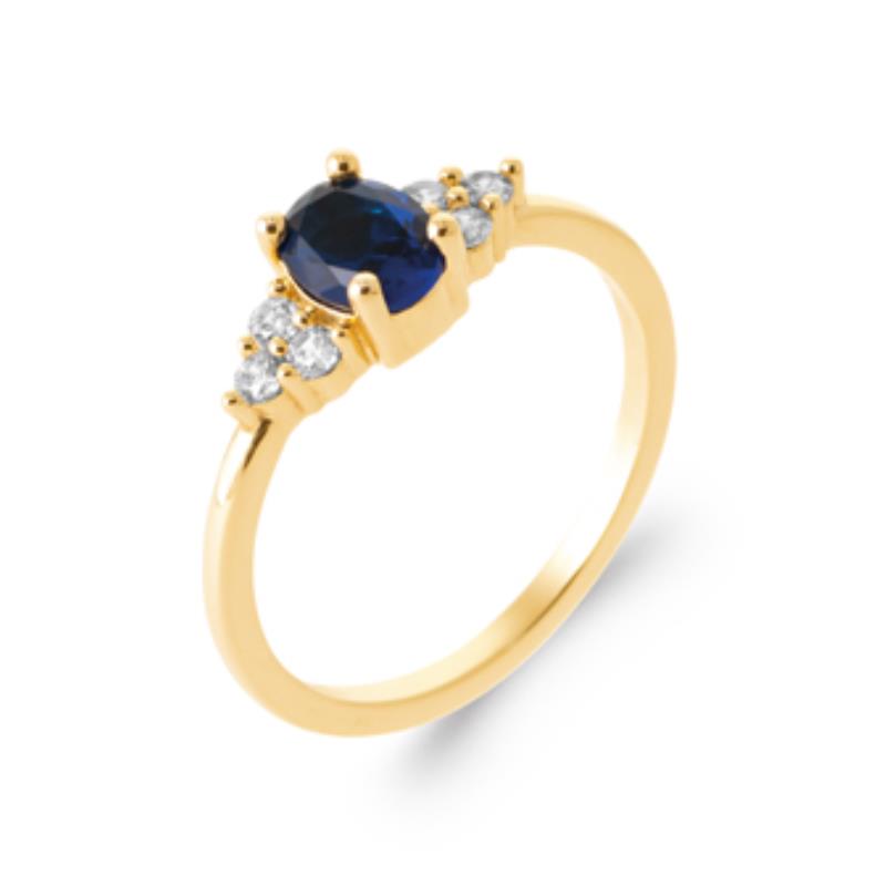Anel Oval – Banhado a Ouro | Azuline