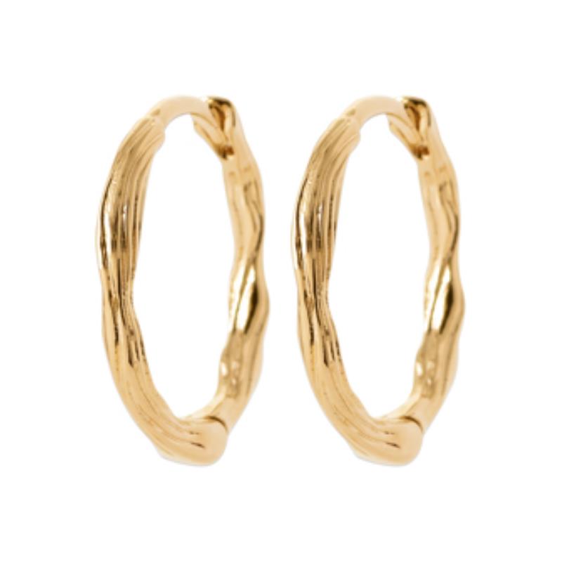 Twisted Hoop Øreringe – Forgyldt | Azulin
