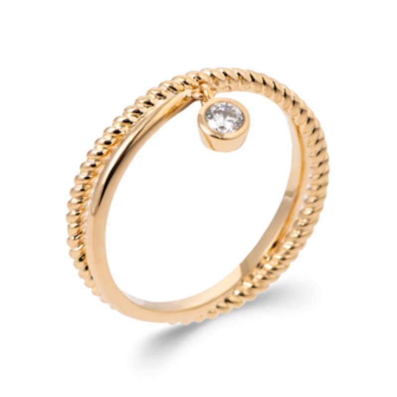 Anello intrecciato – Placcato in oro | Azuline