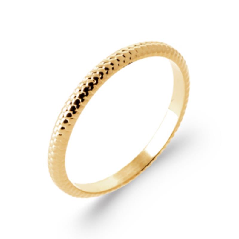 Gehamerde ring – verguld | Azulin