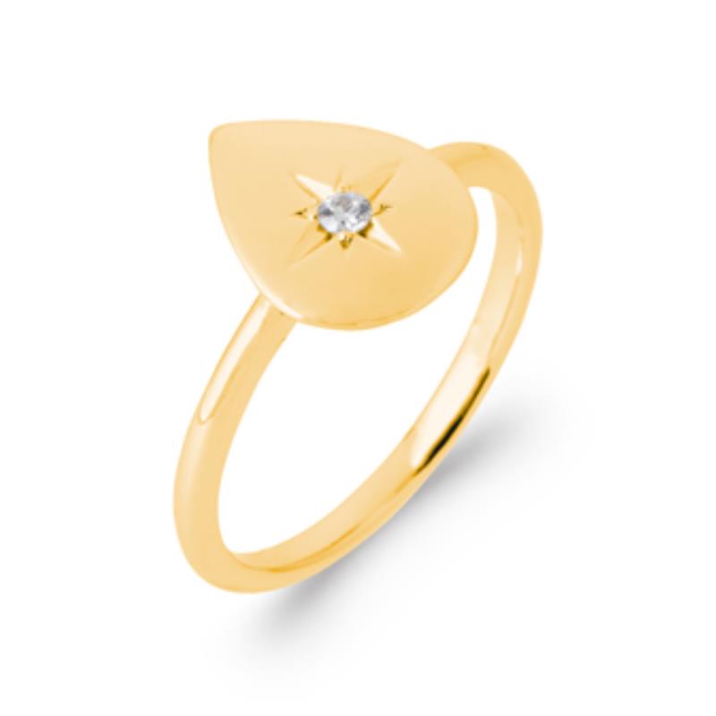 Drop Ring – Guldpläterad | Azulin