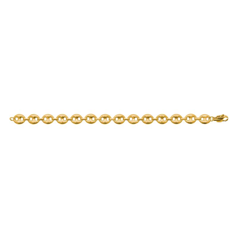 Bracelet maille grain de café – Acier doré – Azuline – vue 2