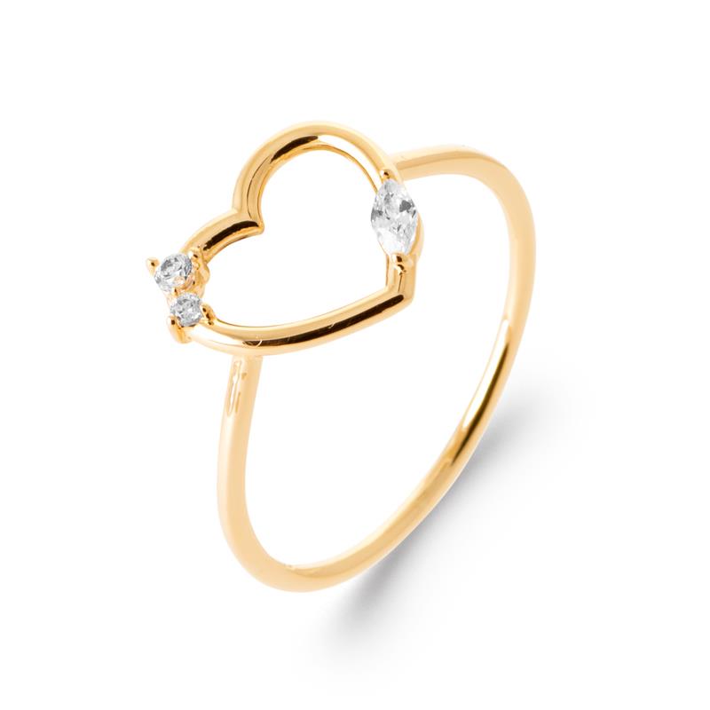 Open Heart Ring – Gold Plated | Azuline