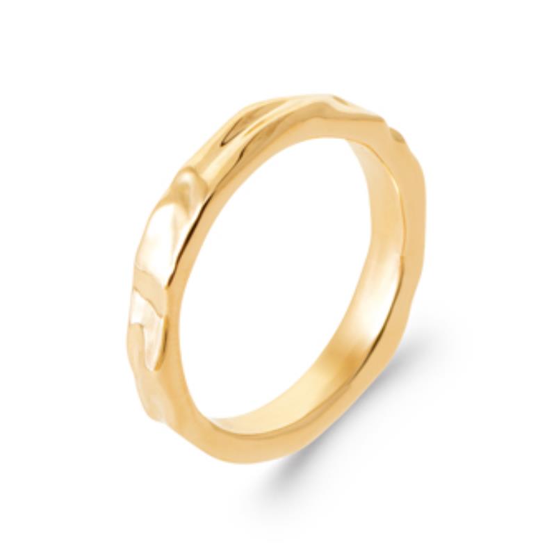 Hammered Ring – Guldpläterad | Azulin
