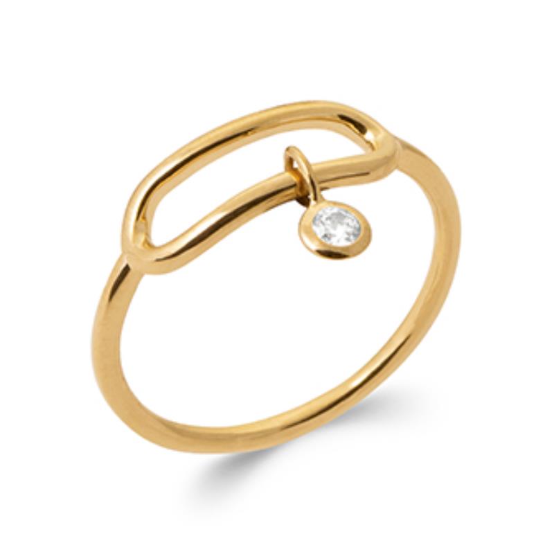 Anillo Ovalado – Chapado en Oro | Azuline