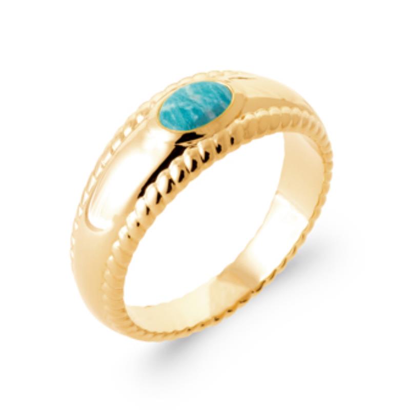 Oval Ring – Guldpläterad | Azulin