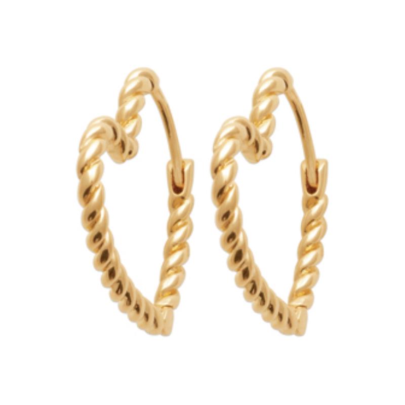 Twisted Hoop Øreringe – Forgyldt | Azulin