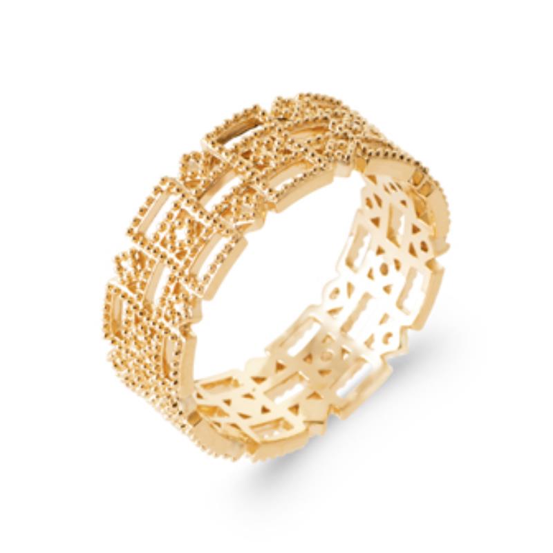 Anillo de Malla Geométrica – Chapado en Oro | Azuline