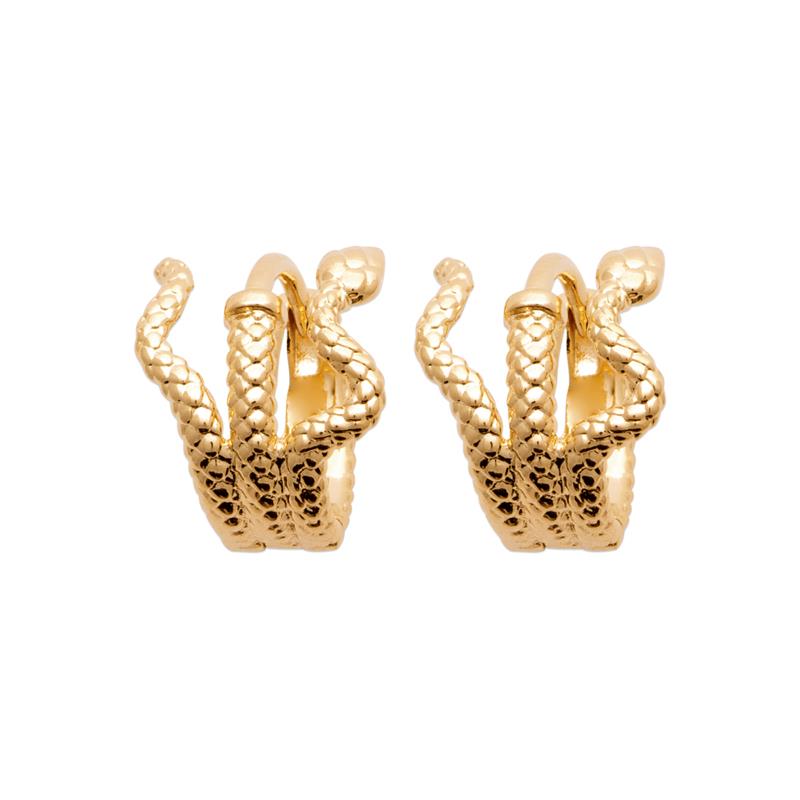 Boucles d’oreilles Serpent – Plaqué Or | Azuline