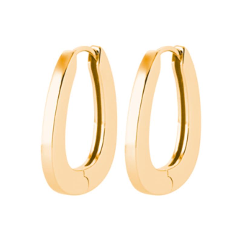 Oval Hoop Øreringe – Forgyldt | Azulin