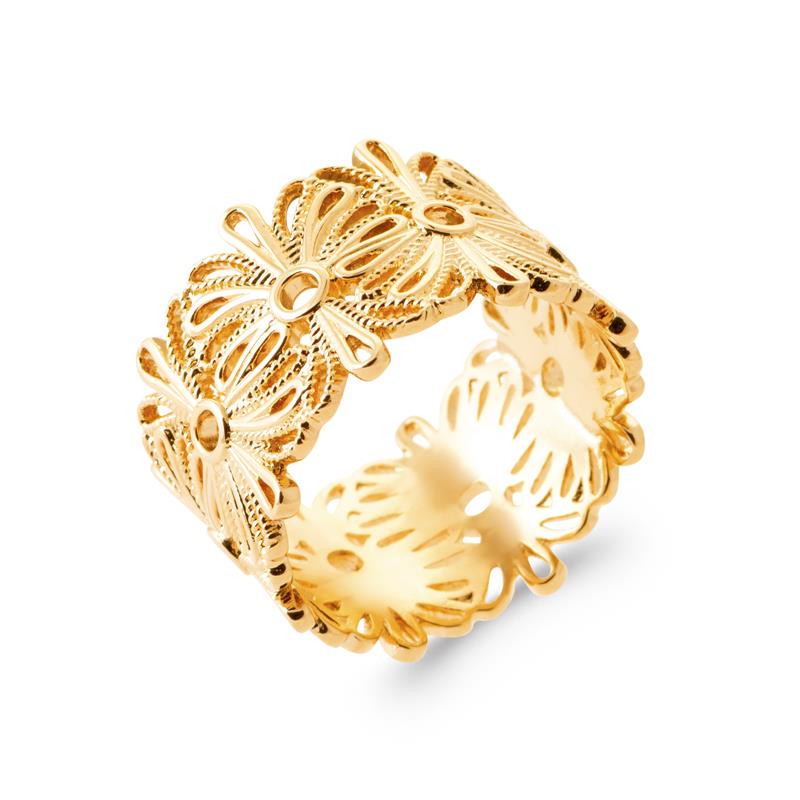 Kanten ring – Verguld | Azulin