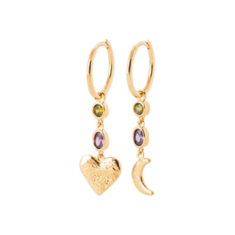 Moon Heart Earrings – Gold Plated | Azuline