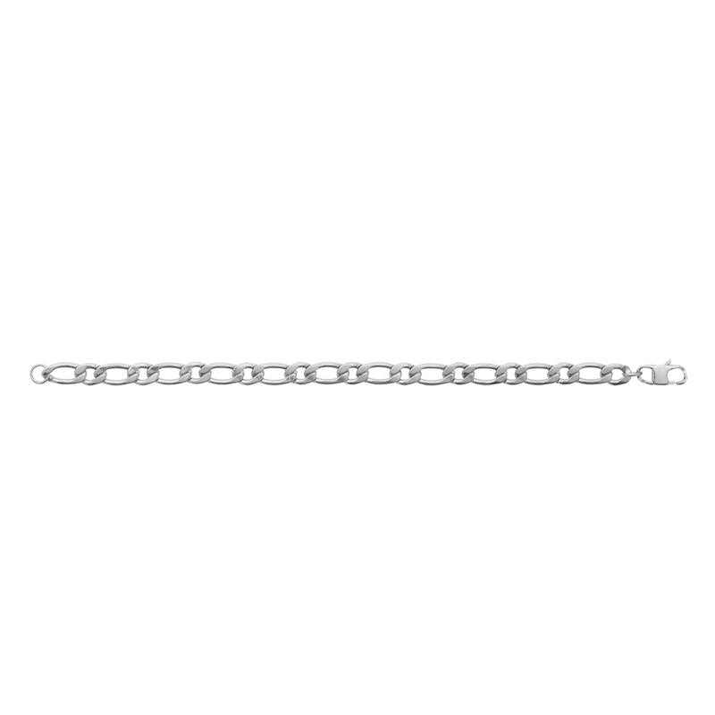 Bracelet maille figaro 1+1 – Acier – Azuline – vue 2