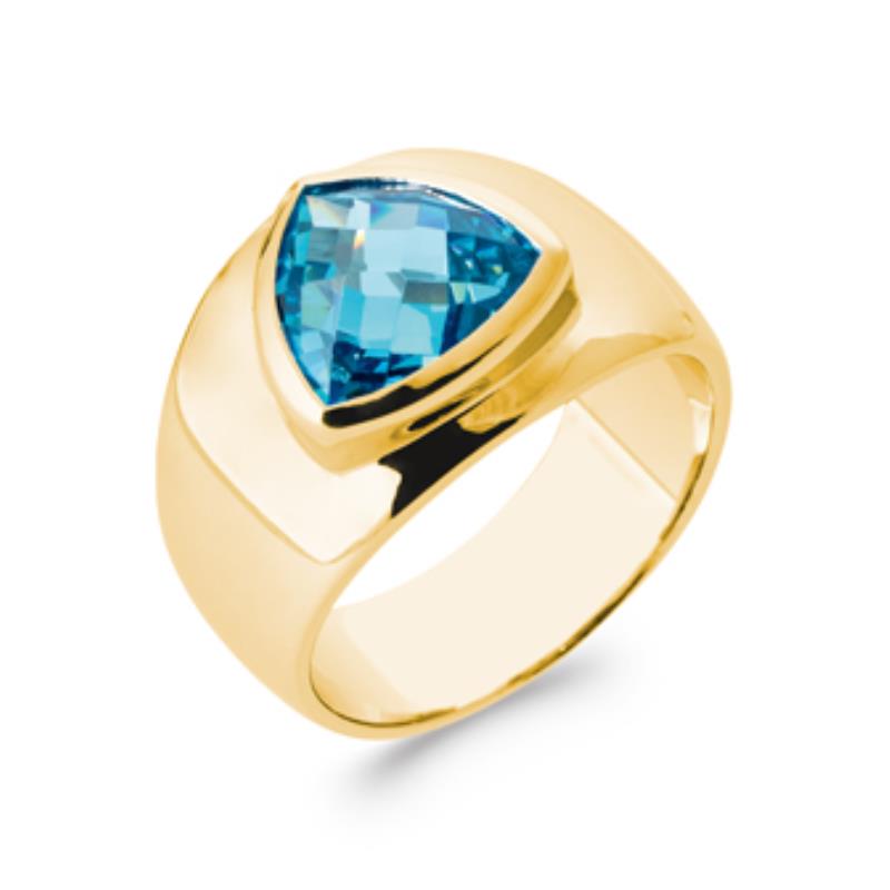 Anello triangolare – Placcato in oro | Azuline