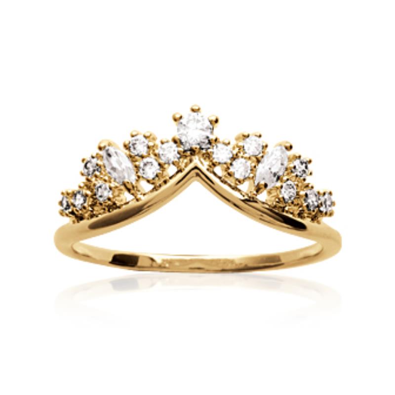 Chevron-ring – verguld | Azulin