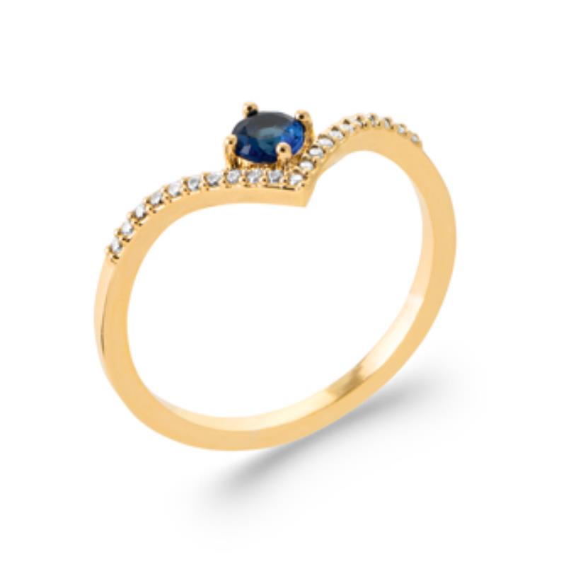 Anillo Pavé Redondo – Chapado en Oro | Azuline