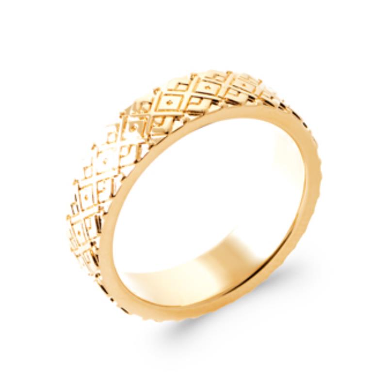 Anillo Texturizado – Chapado en Oro | Azuline