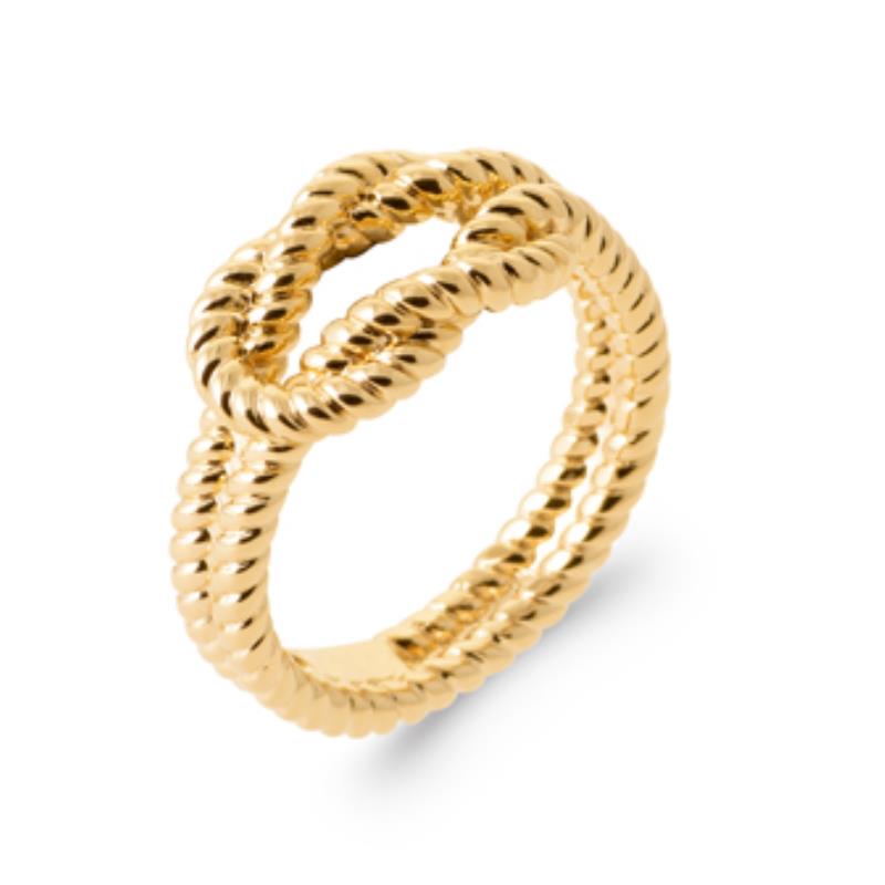 Twisted Knot Ring – Guldpläterad | Azulin