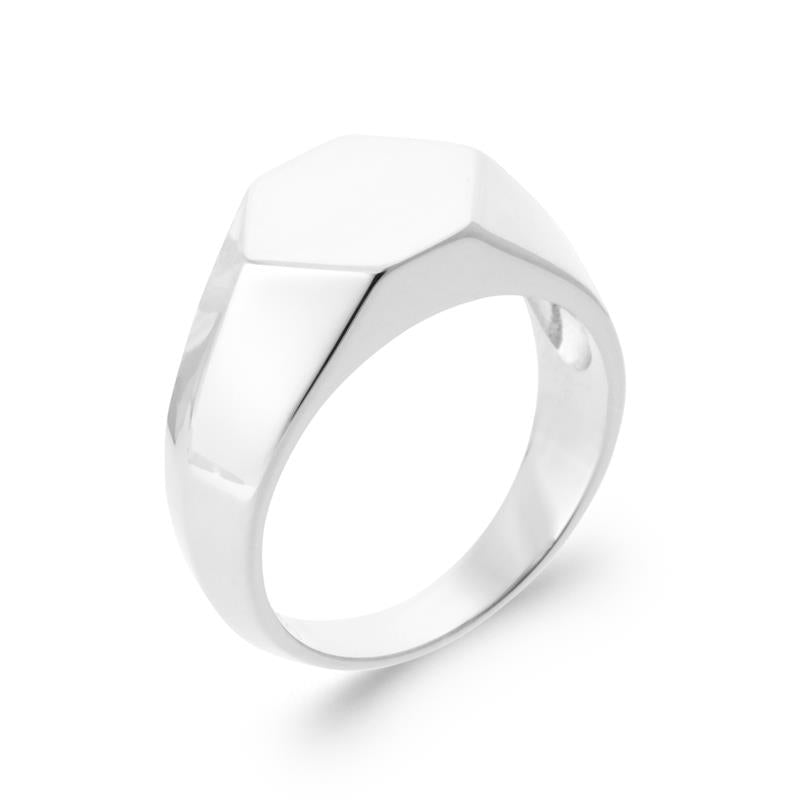 Anello esagonale – Argento | Azuline