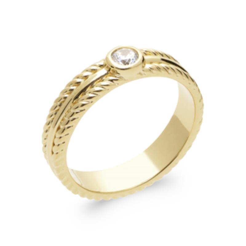 Twisted Ring – Guldpläterad | Azulin