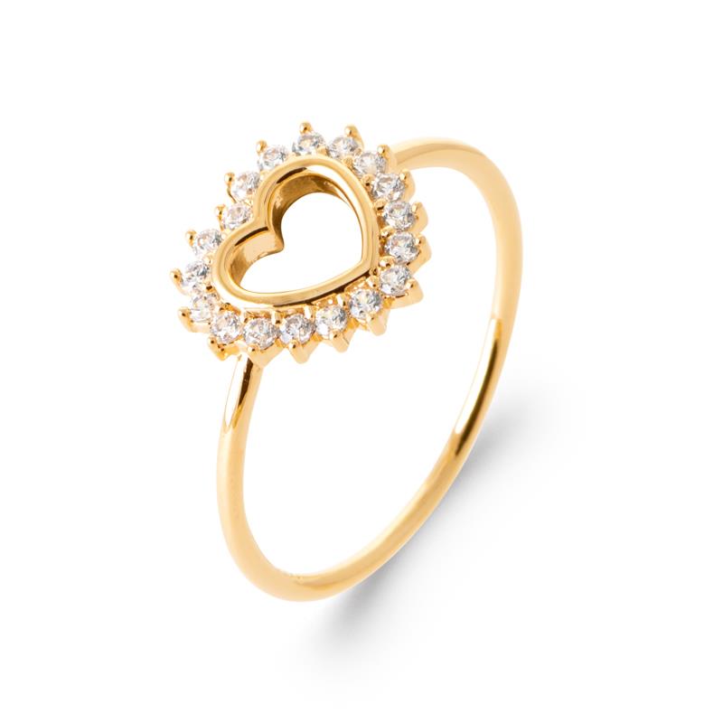 Anillo Corazón – Chapado en Oro | Azuline