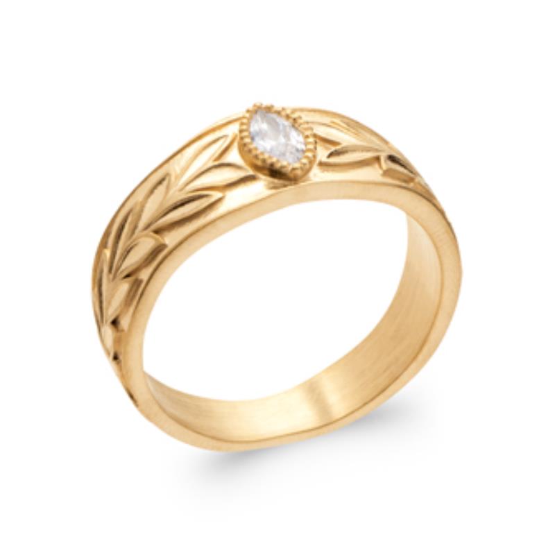 Engraved Ring – Gold Plated | Azuline