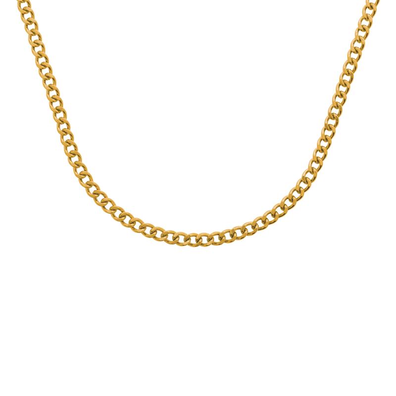 Collier maille gourmette – Acier doré – Azuline