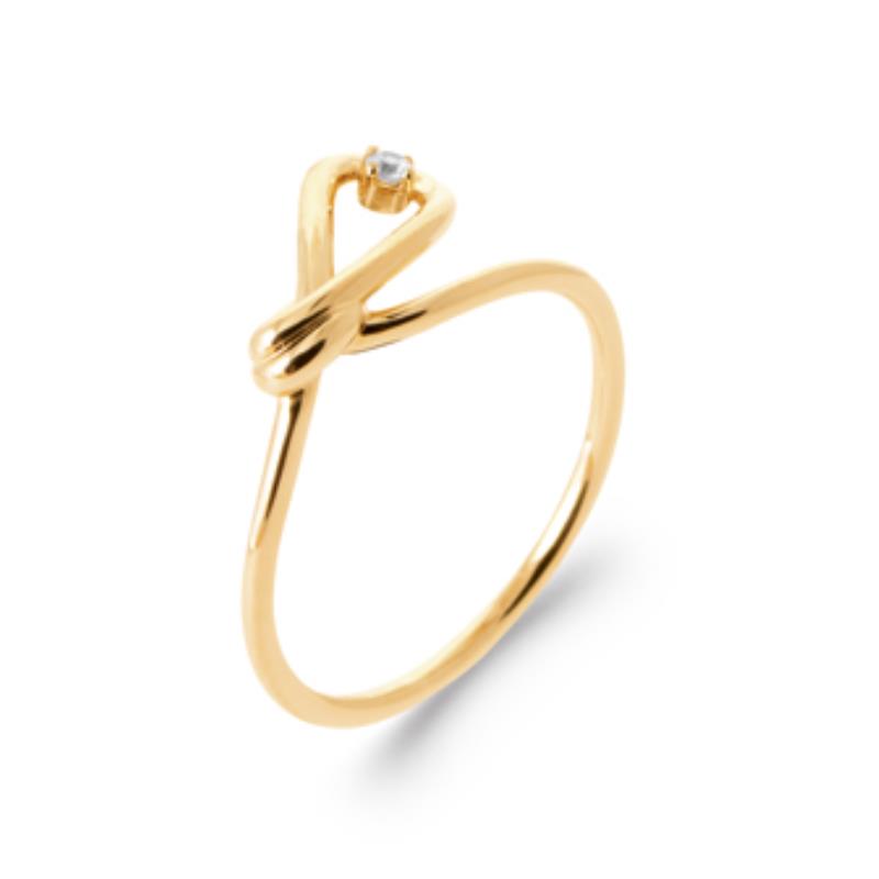 Knot Ring – Guldpläterad | Azulin