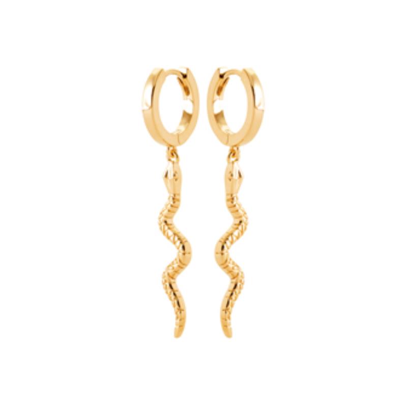 Boucles d’Oreilles Serpent – Plaqué Or | Azuline