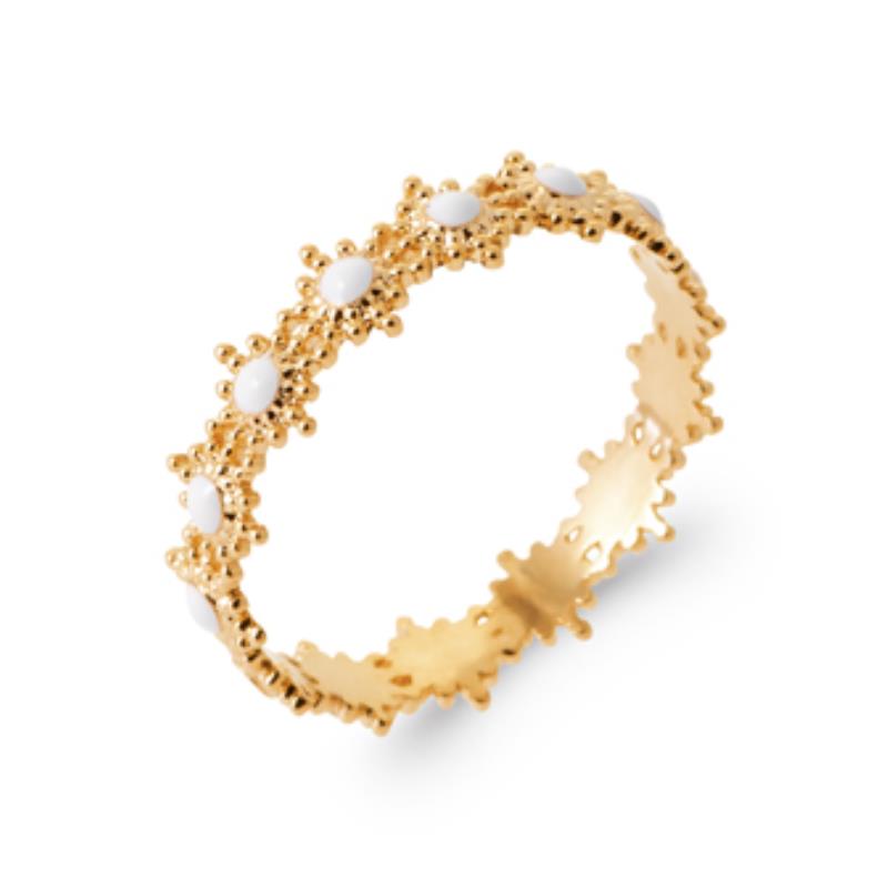 Anel com miçangas – banhado a ouro | Azuline