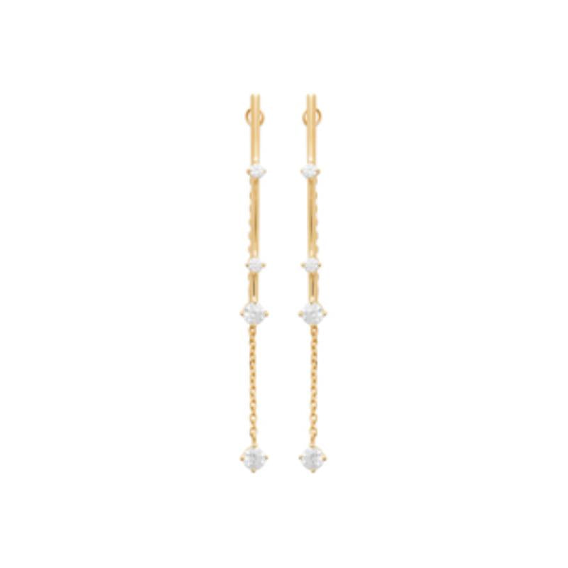 Boucles d’Oreilles Longues – Plaqué Or | Azuline