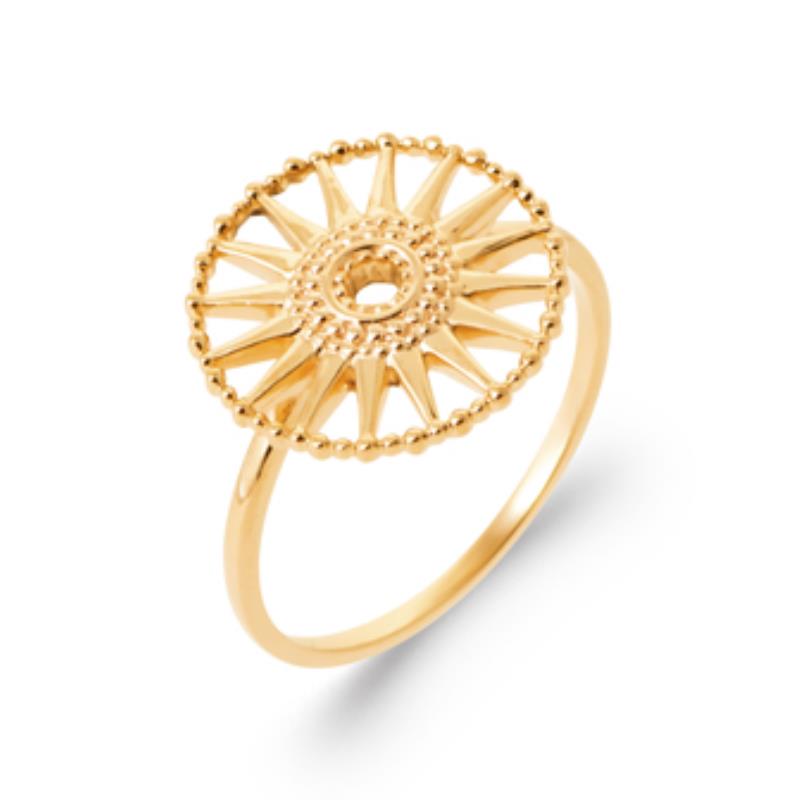 Radial Circle Ring – Guldpläterad | Azulin