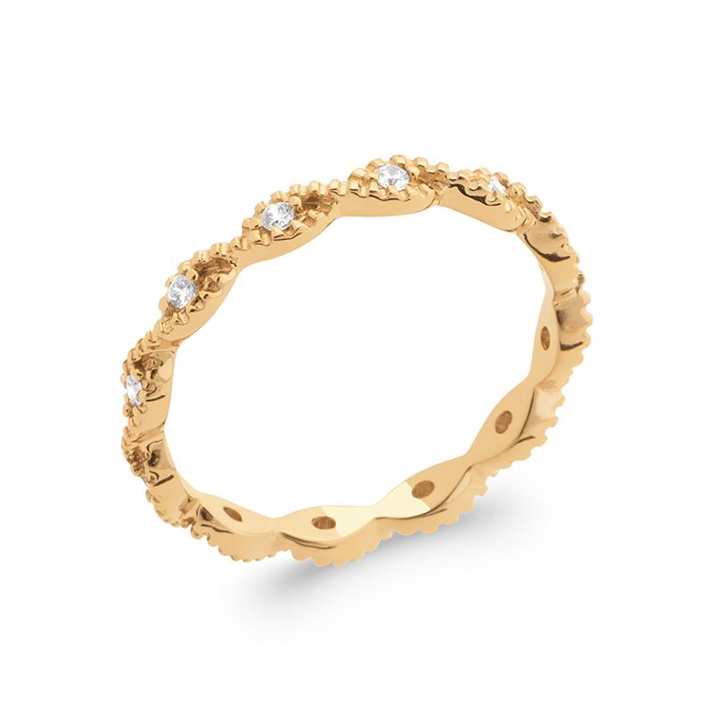Anillo Ondulado – Chapado en Oro | Azuline