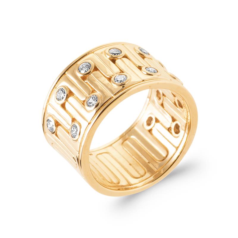Geometrischer Ring – vergoldet | Azuline