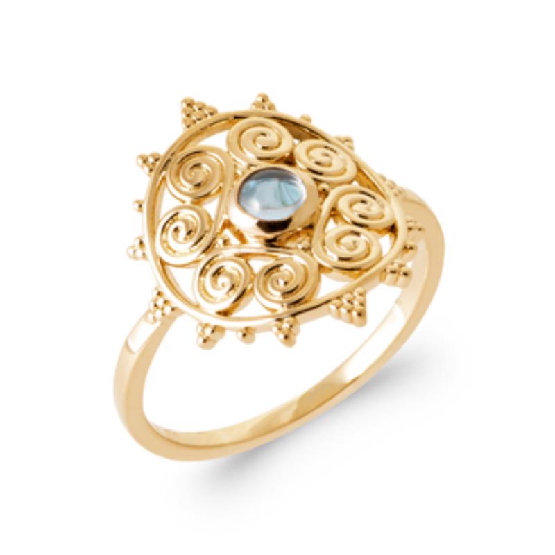 Anillo Espiral – Chapado en Oro | Azuline