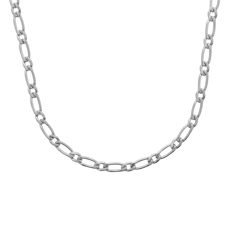Collier maille figaro 1+1 – Acier – Azuline