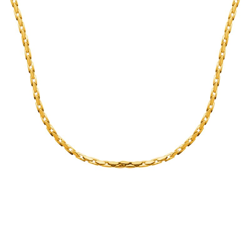 Collier maille forçat diamantée – Acier doré – Azuline