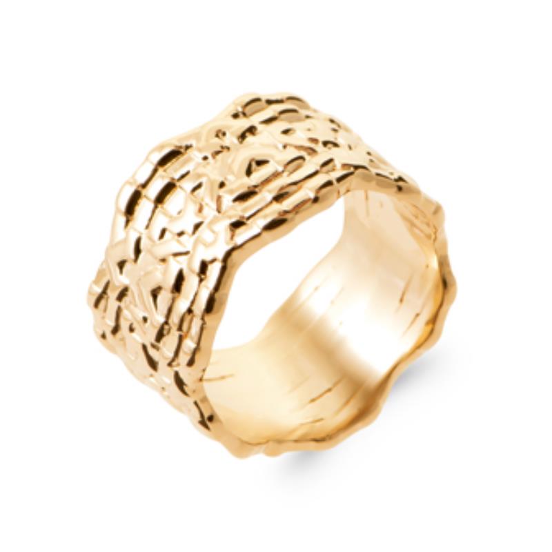 Hammered Ring – Gold Plated | Azuline