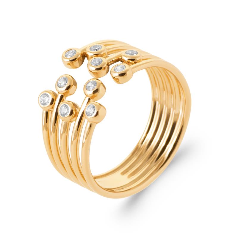 Multi-Band Ring – Guldpläterad | Azulin