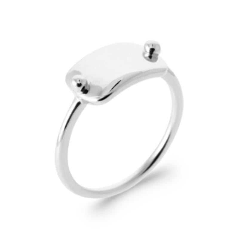 Bølget Plateau Ring – Sølv | Azulin