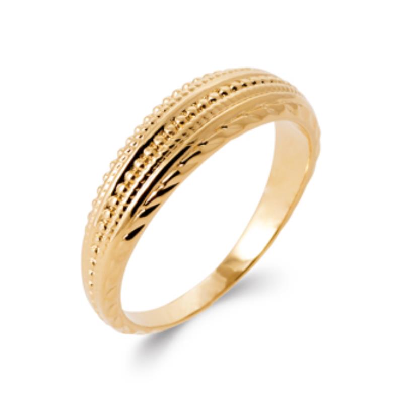 Anillo Texturizado – Chapado en Oro | Azuline