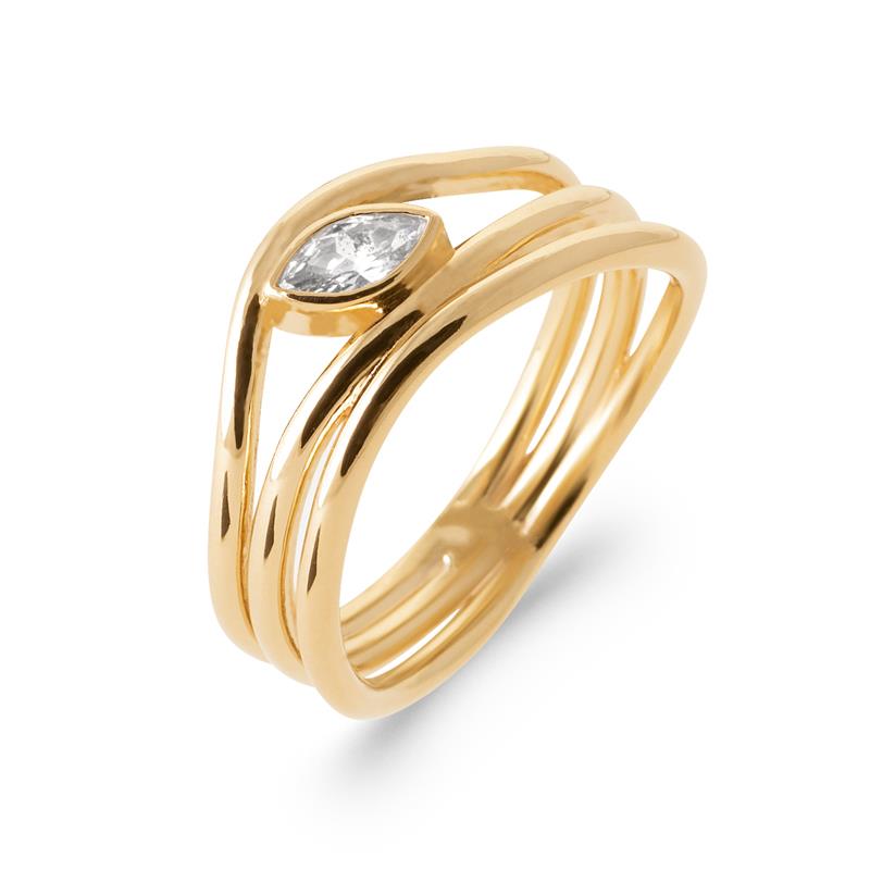 Anel Marquise – Banhado a Ouro | Azuline